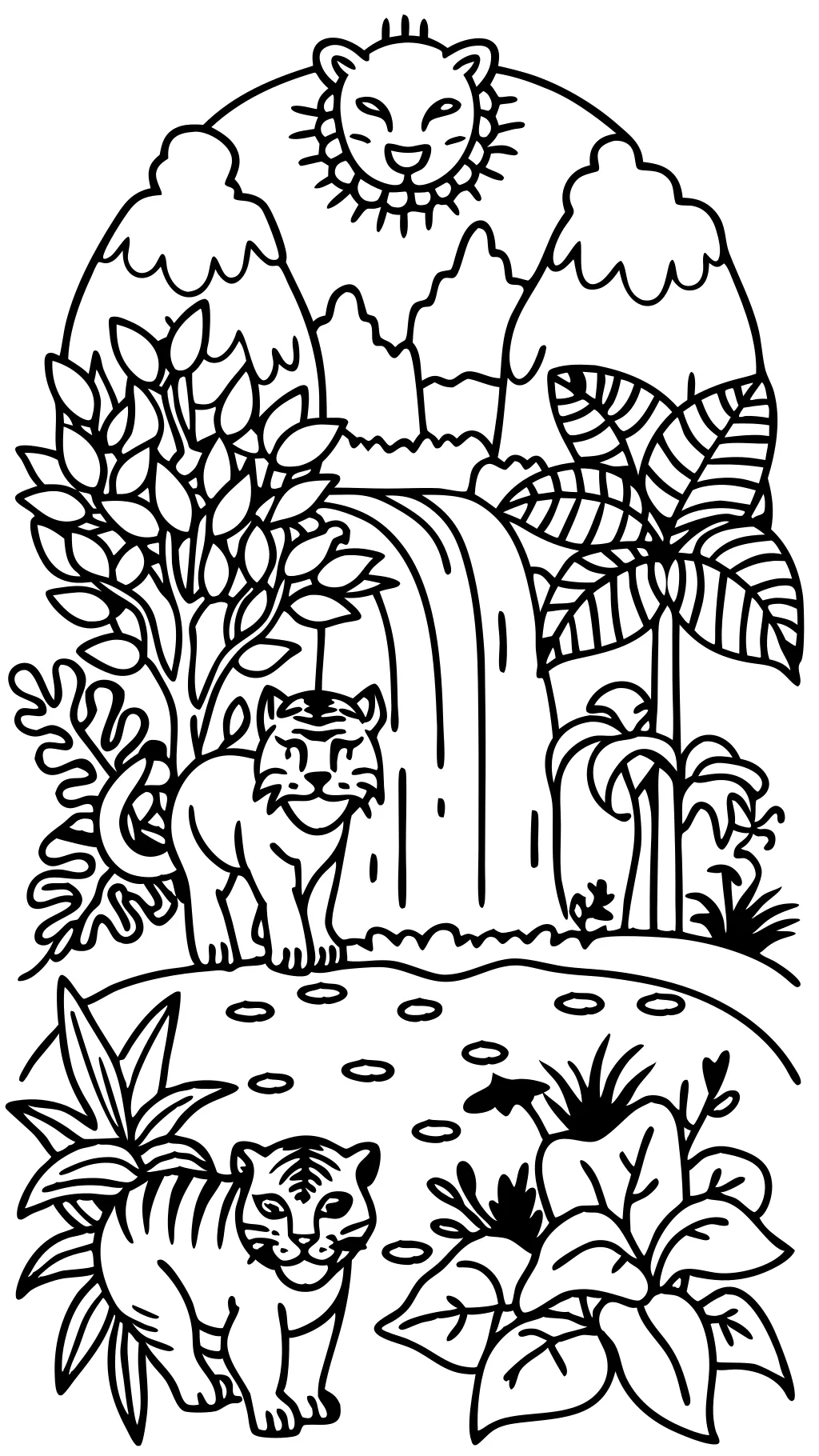 jungle coloring page